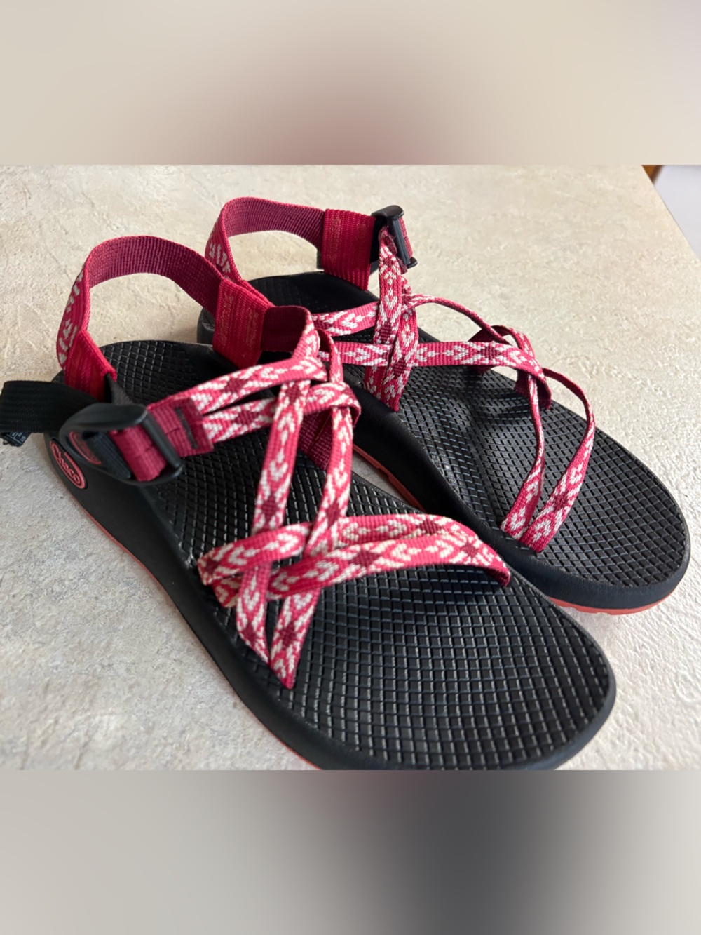 Chaco Women's Pink Patterned Strappy Sandals